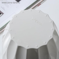 Кашпо для цветов со вставкой &laquo;Флюте&raquo;, 1,9 л, цвет белый