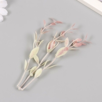 Искусственное растение для творчества "Листья фикуса" набор 6 шт бордовые кончики 12 см