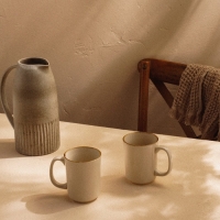 Набор кружек фарфоровых SL Home &laquo;Леггеро&raquo;, 400 мл, цвет бежевый