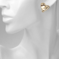 Серьги пластик &laquo;Сердца&raquo; течение, цвет золото