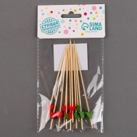 Новый год! Шпажки &laquo;Ёлочки&raquo;, в наборе 12 шт.