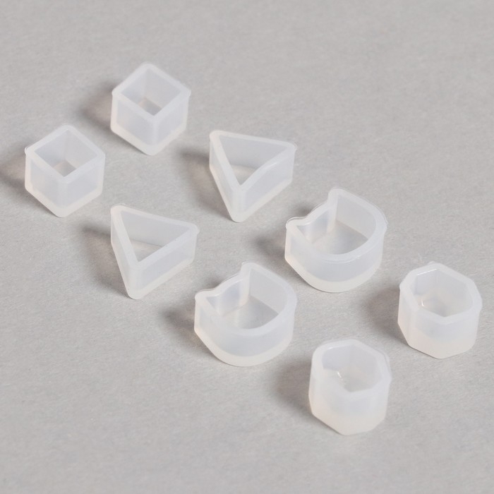 Форма силиконовая универсальная &laquo;Сережки-пусеты&raquo;, набор 8 шт. (4 вида)