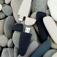 Флешка Pebble Universal, USB 3.0, серо-синяя, 32 Гб