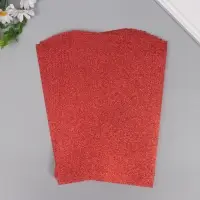 Фоамиран глиттерный Magic 4 Hobby 2 мм  цв. красный МИКС 20х30 см