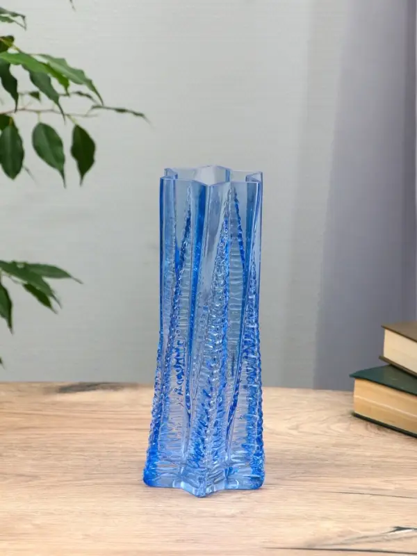 Ваза стекло настольная "Флоранс" 25х11х9 см, голубой