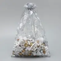 Мешочек подарочный органза &laquo;Новогодние игрушки&raquo;, 20 х 30 см +/- 1.5 см