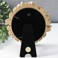 Фоторамка полистоун 10х15 см "Дубовые листья" белая с золотом 18х2х23 см