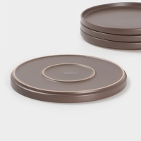 Набор тарелок Доляна &laquo;Гранит&raquo;, 4 шт., d=26 см, керамика, коричневый