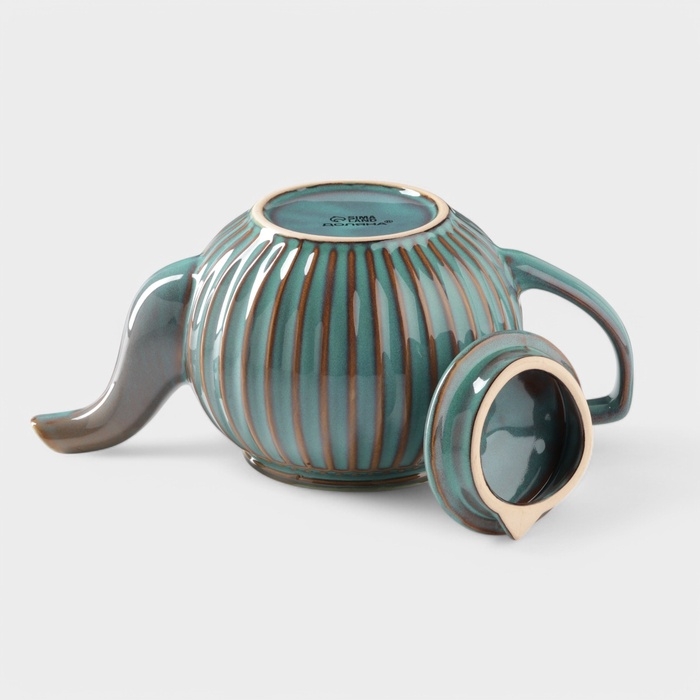 Чайник заварочный Доляна "Винтаж" 1100 мл, цвет синий