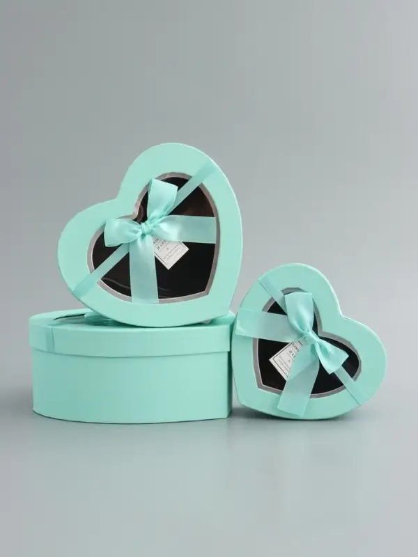 Набор коробок 3 в 1 сердца 22 х 20 х 9;  18.5 х 17 х 7.5; 1 6 х 14 х 6 см