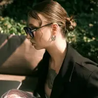 Серьги металл "Тринити" широкие, тренд, цвет серебро