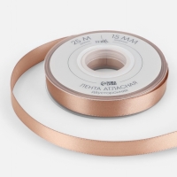 Лента атласная двухсторонняя №812 15мм*25&plusmn;1м телесный TR