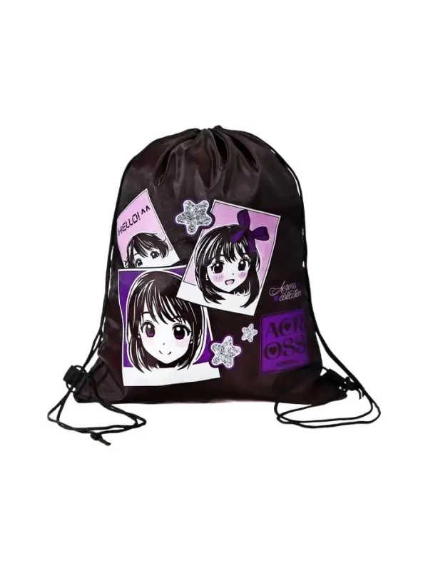 Рюкзак школьный эргоном.спинка Across 194 37*28*12 дев + пен, меш, папка 25-369-7