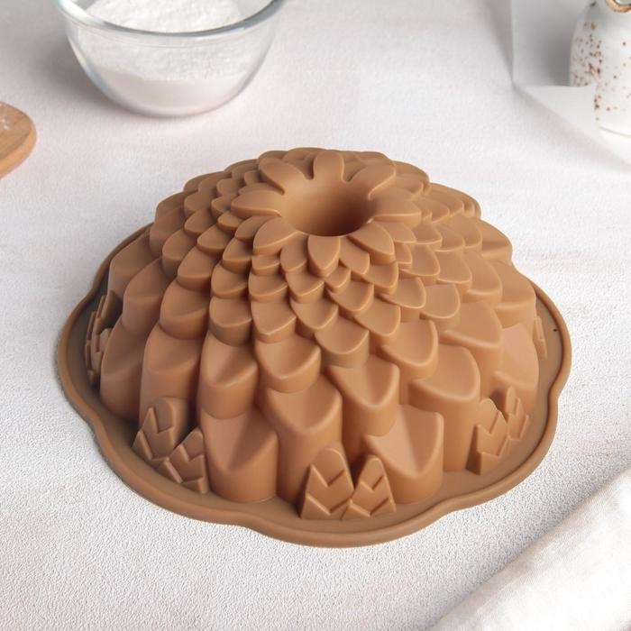 Форма для выпечки Доляна &laquo;Хризантема&raquo;, силикон, 22&times;7.5 см, МИКС