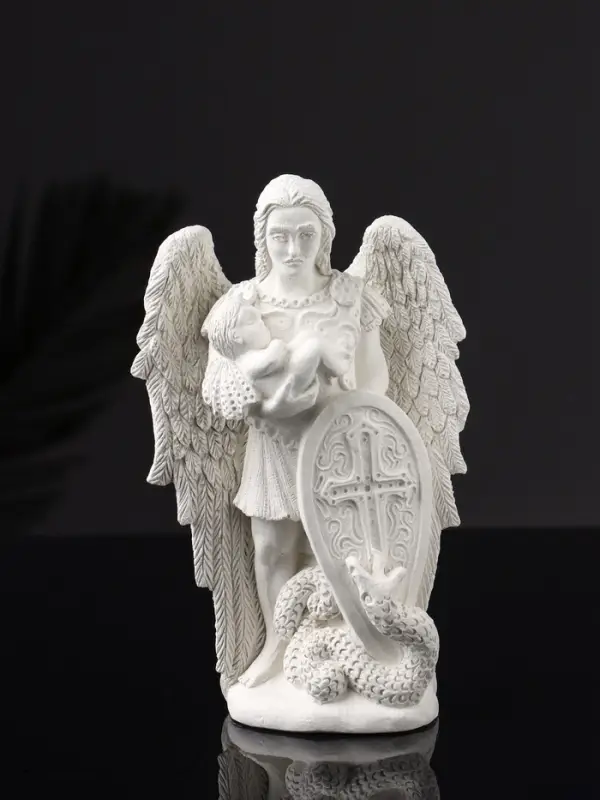 Фигура "Архангел Михаил" 14х9х4 см, натуральный гипс