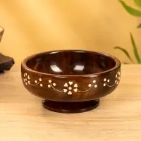 Чаша на ножке "В самое сердце" 15х15х8 см, дерево шишам