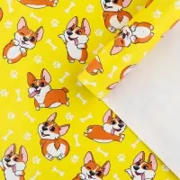 Бумага упаковочная глянцевая &laquo;Корги&raquo;, 70 х 100 см