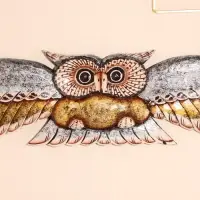 Настенное панно "Сова в полёте" 100х18,5х3 см