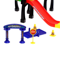 Гараж &laquo;Мегапаркинг&raquo;, 3 металлические машины, аксессуары