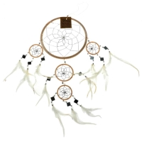 Ловец снов &laquo;Пять колец&raquo;, 25&times;0.5&times;50 см, серый