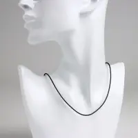 Корейская вощёная нить, 45 см, d=1,5 мм, цвет чёрный