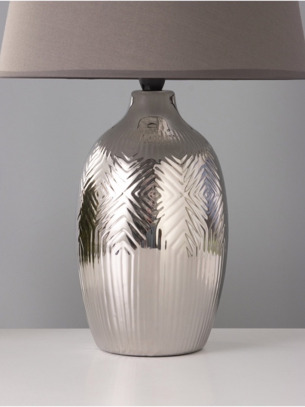 Настольная лампа "Ольви" 1х15Вт Е14 серый 30х30х44см