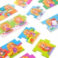 Умные пазлы - цепочки &laquo;Мой день. Для девочек&raquo;, 24 детали