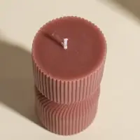 Свеча интерьерная "Греция" капучино 6х6х14 см