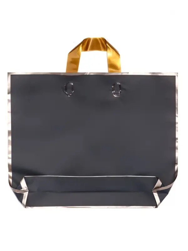 Пакет с петлевой ручкой черный 40 х 31 х 8 см 80 мкм