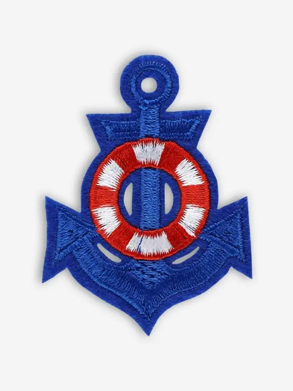 Термоаппликация &laquo;Якорь&raquo;, 6&times;5 см, синяя