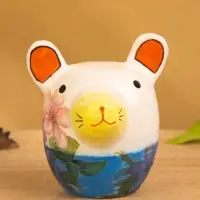 Деревянная кукла кокеши "Мышка" 7х8,5х8 см