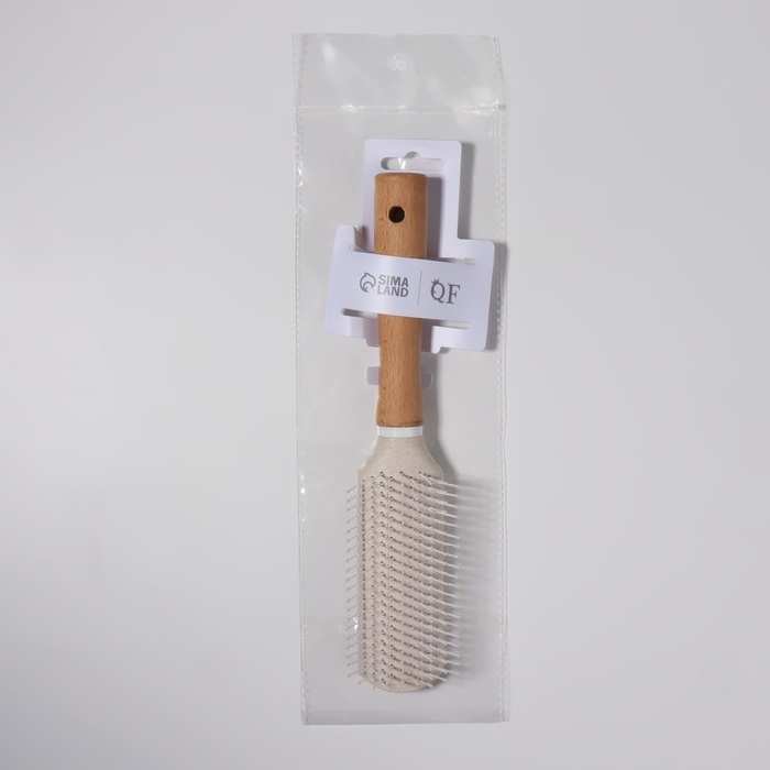 Расчёска массажная, 24 &times; 5 см, цвет &laquo;светлое дерево&raquo;