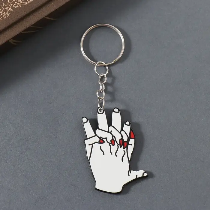 Брелок акрил "Объятие рук" 4,4х3,2х0,2 см