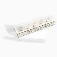 Коробка под 5 конфет с ячейками &laquo;Золотые снежинки&raquo;, 6 х 23 х 3 см