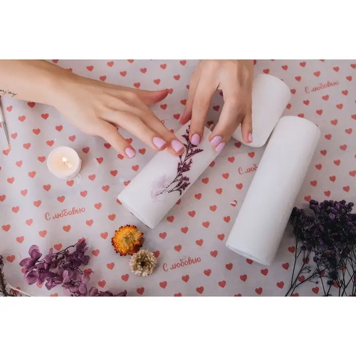 Набор: свеча--цилиндр, 4&times;5 см, 4&times;9 см, 5&times;11.5 см, 3 шт., белая