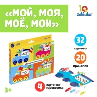 Обучающий набор с прищепками &laquo;Мой, моя, моё, мои&raquo;