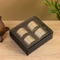 Кольца для салфеток (набор 4 шт) алюминий 15х12,5х5 см