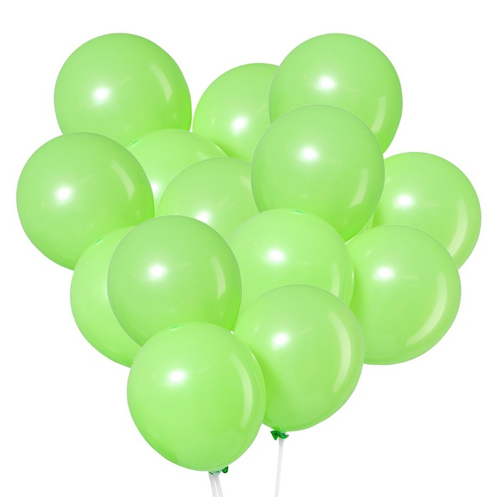 Шар латексный 12", пастель, набор 100 шт., цвет салатовый
