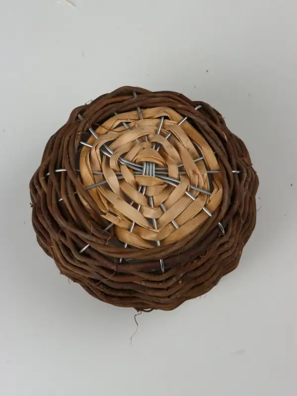 Корзина плетеная (ротанг): D14 H10 BD11, 1 шт., коричневый