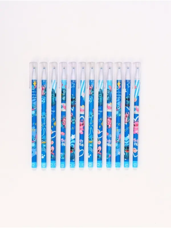 Ручка пиши-стирай с колпачком "Стич", синяя паста 0.5 мм