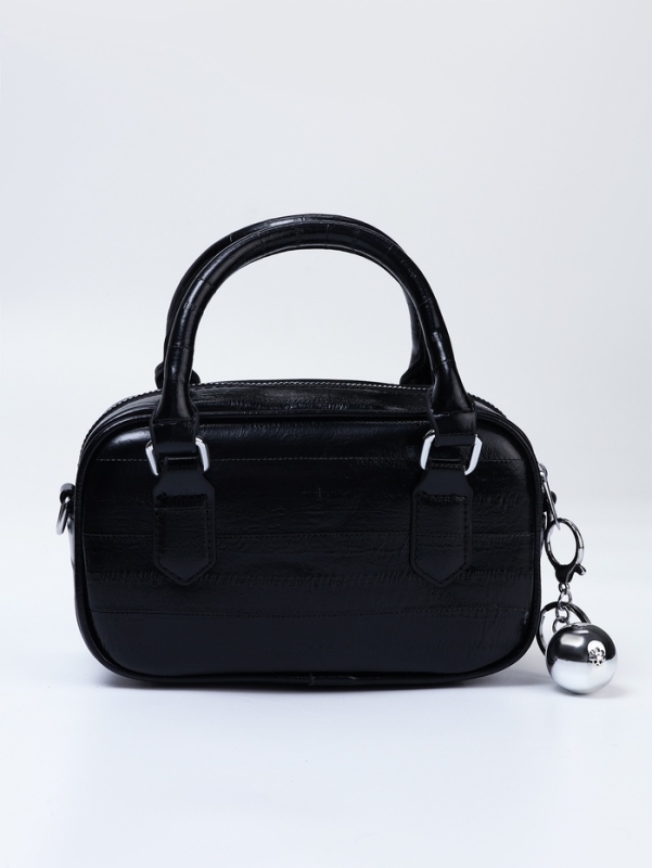 Сумка женская, 20*9*12, отд на молнии, длин ремень, черный