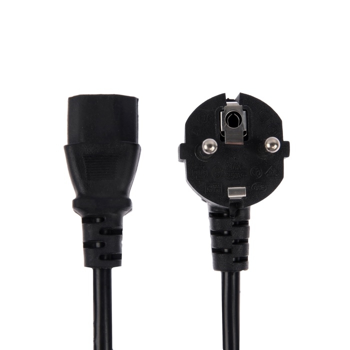 Кабель питания Exployd EX-K-1461, IEC - C13, 6 А, 3 м, черный