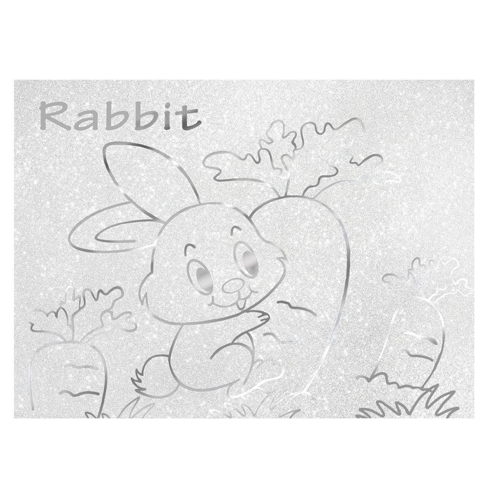 Бумага цветная самоклеящаяся, раскраска, А4, 6 листов, 1 цвет, с блёстками, односторонняя, в пакете, 80 г/м&sup2;, Смешарики