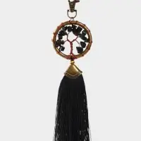 Брелок ловец снов "Великое древо" 19 см, цв. чёрный