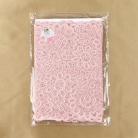 Кружевная эластичная ткань, 190 мм &times; 2,7 &plusmn; 0,5 м, цвет пудровый