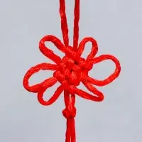 Подвеска металл "Зеркало Багуа" с узлом счастья 4,5х24 см   МИКС