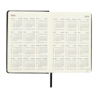 Ежедневник датированный 2024 A5 176 листов, deVENTE.Wild, твёрдая обложка из искусственной кожи, золотой срез, ляссе, кремовый блок 70 г/м2, чёрный