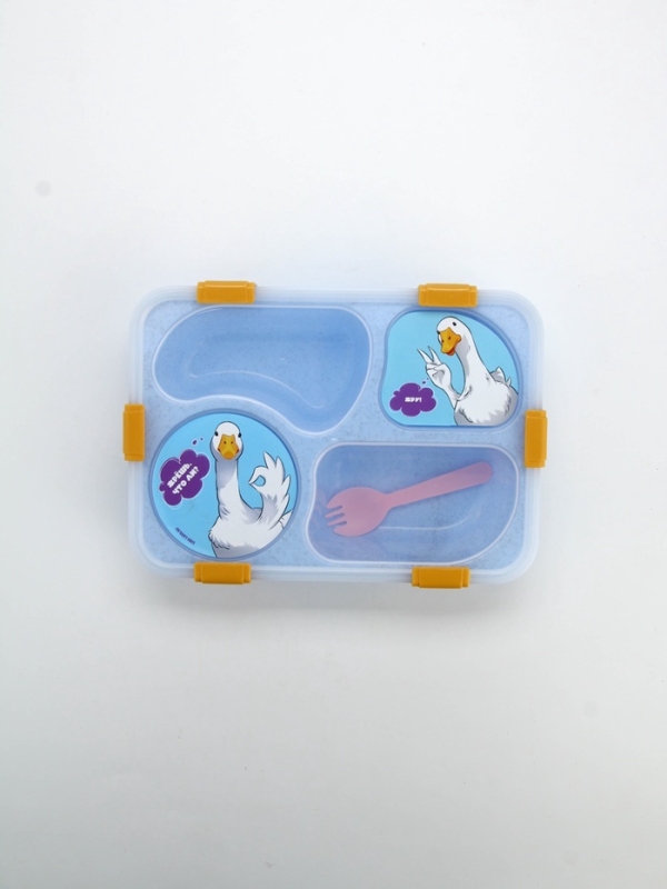 Ланч - бокс с 4 секциями &laquo;Наслаждаюсь&raquo;, 23 х 17 х 5,5 см, голубой