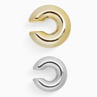 Серьги &laquo;Каффы&raquo; набор 2 шт, бублики, цвет серебро с золотом
