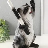 Копилка "Енот ГАИ" 30х18х16 см, серый